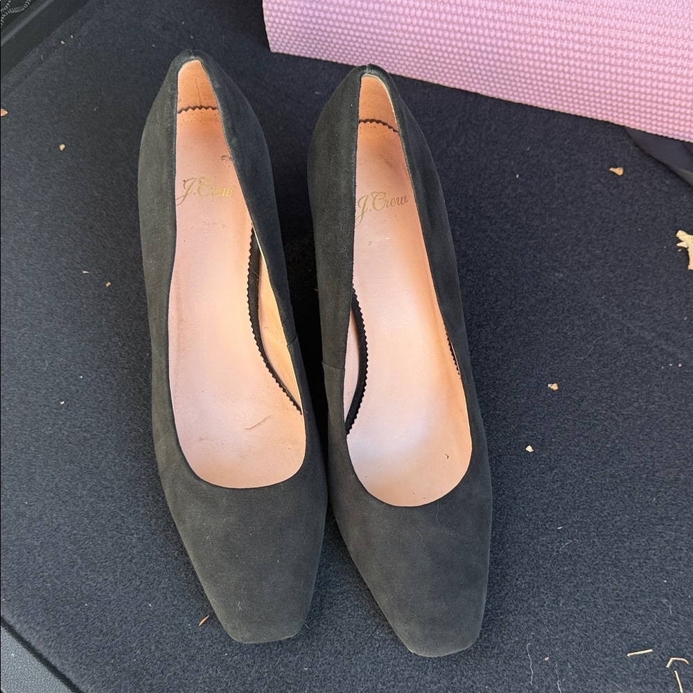 J. Crew Black Suede Heels